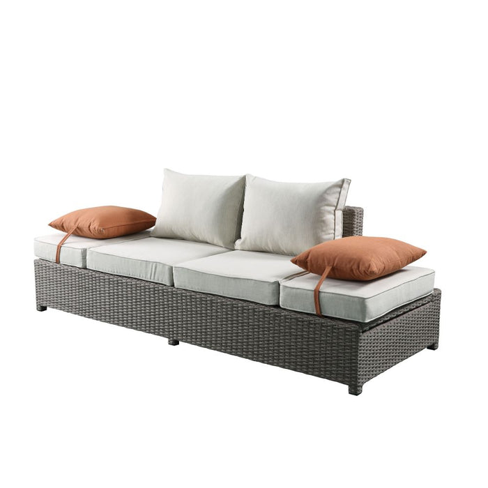 Patio Sofa w/2 Pillows & Ottoman - Image 2