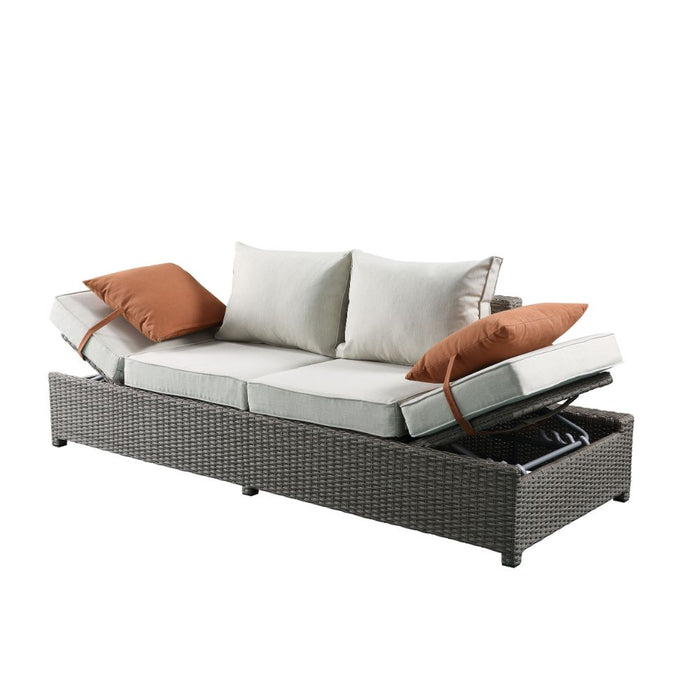 Patio Sofa w/2 Pillows & Ottoman - Image 4