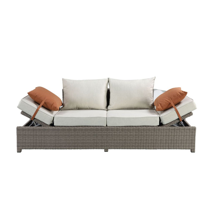 Patio Sofa w/2 Pillows & Ottoman - Image 6