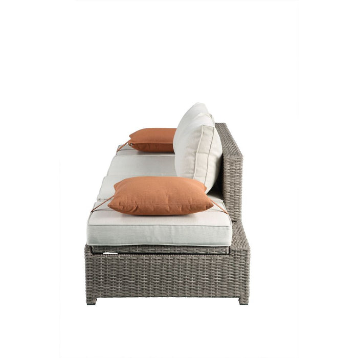 Patio Sofa w/2 Pillows & Ottoman - Image 8