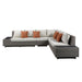 Salena Patio Sectional Sofa w/4 Pillows & Coffee Table - Image 3