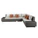 Patio Sectional Sofa w/4 Pillows & Coffee Table - Image 3