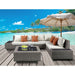 Salena Patio Sectional Sofa w/4 Pillows & Coffee Table - Image 9