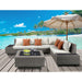 Patio Sectional Sofa w/4 Pillows & Coffee Table - Image 9