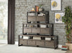 Prudhoe TV STAND in Metal/Gray - 4550-76T - FAMSA Furniture (TX)