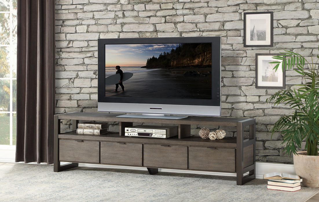 Prudhoe TV STAND in Metal/Gray - 4550-76T - FAMSA Furniture (TX)