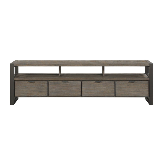 Prudhoe TV STAND in Metal/Gray - 4550-76T - FAMSA Furniture (TX)