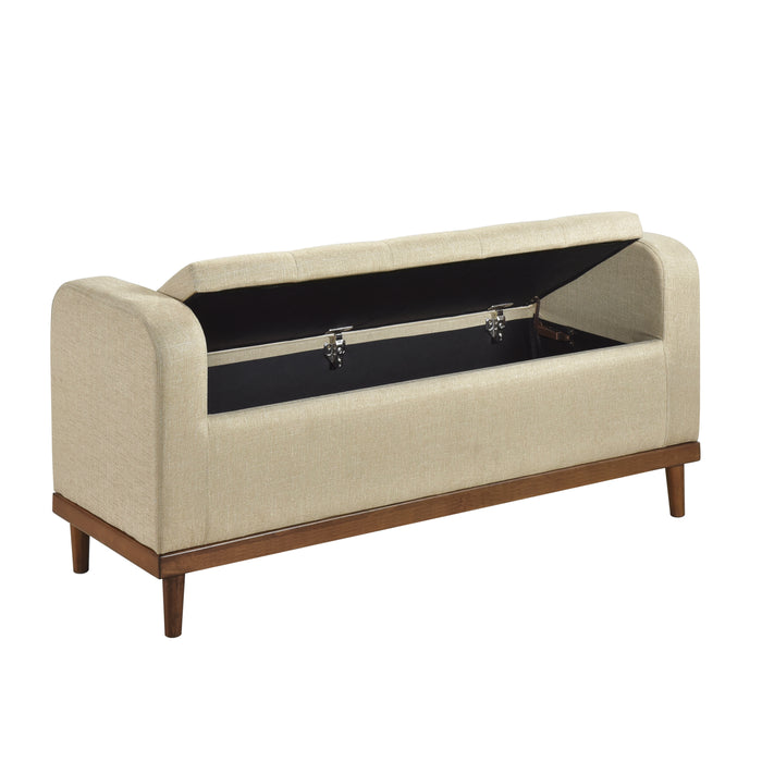 Brigitte Lift Top Storage Bench in Brown - 4590BR - FAMSA Furniture (TX)
