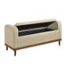 Brigitte Lift Top Storage Bench in Brown - 4590BR - FAMSA Furniture (TX)