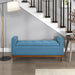 Brigitte Lift Top Storage Bench in Blue - 4590BU - FAMSA Furniture (TX)