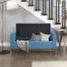 Brigitte Lift Top Storage Bench in Blue - 4590BU - FAMSA Furniture (TX)