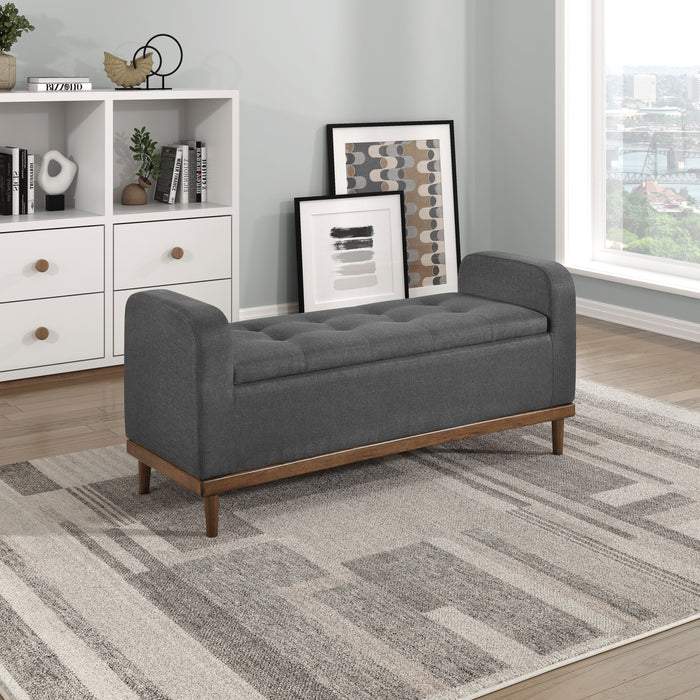 Brigitte Lift Top Storage Bench in Gray - 4590DG - FAMSA Furniture (TX)