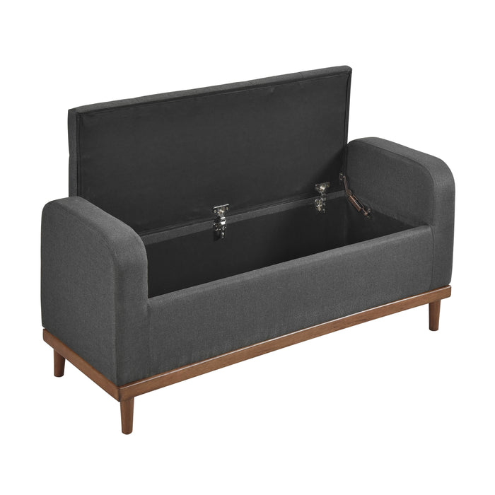 Brigitte Lift Top Storage Bench in Gray - 4590DG - FAMSA Furniture (TX)