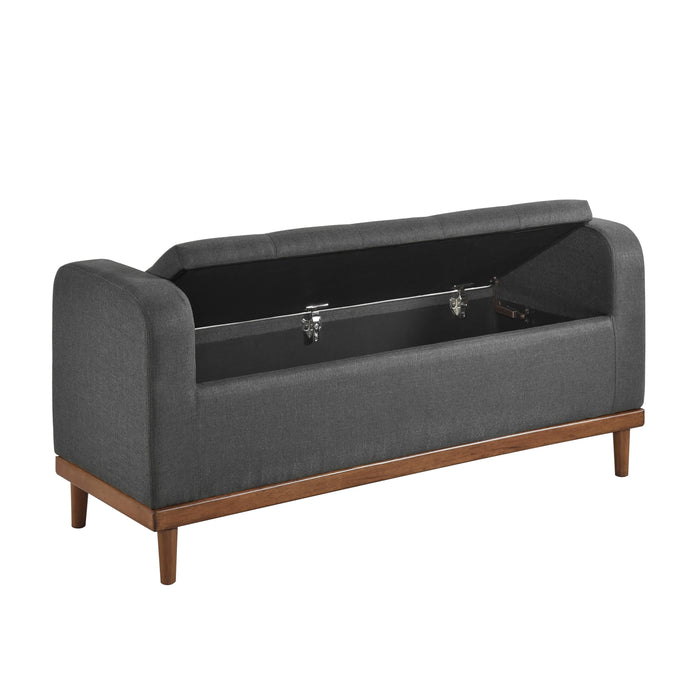 Brigitte Lift Top Storage Bench in Gray - 4590DG - FAMSA Furniture (TX)