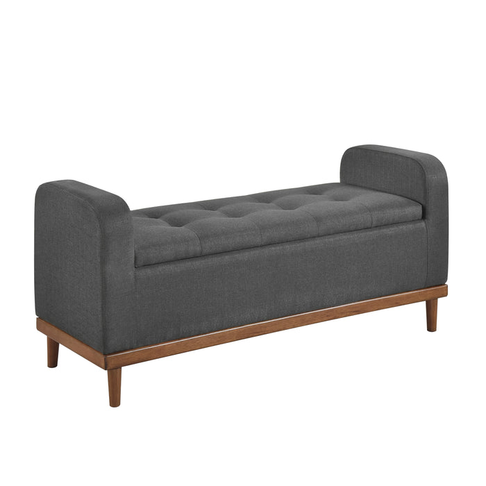 Brigitte Lift Top Storage Bench in Gray - 4590DG - FAMSA Furniture (TX)
