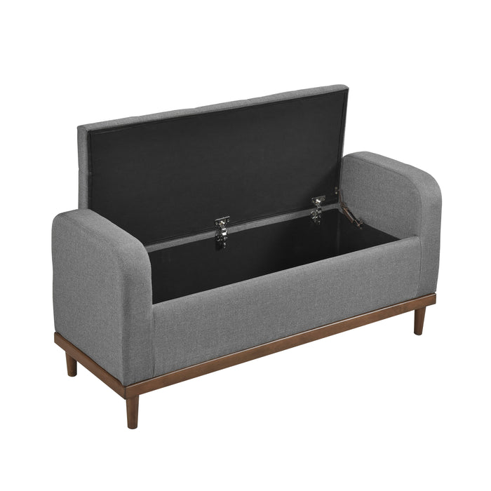 Brigitte Lift Top Storage Bench in Gray - 4590GY - FAMSA Furniture (TX)