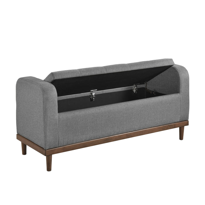 Brigitte Lift Top Storage Bench in Gray - 4590GY - FAMSA Furniture (TX)