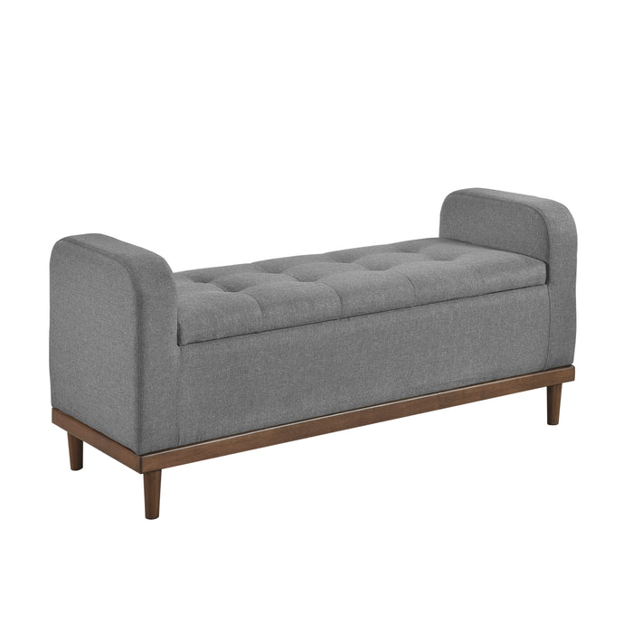 Brigitte Lift Top Storage Bench in Gray - 4590GY - FAMSA Furniture (TX)