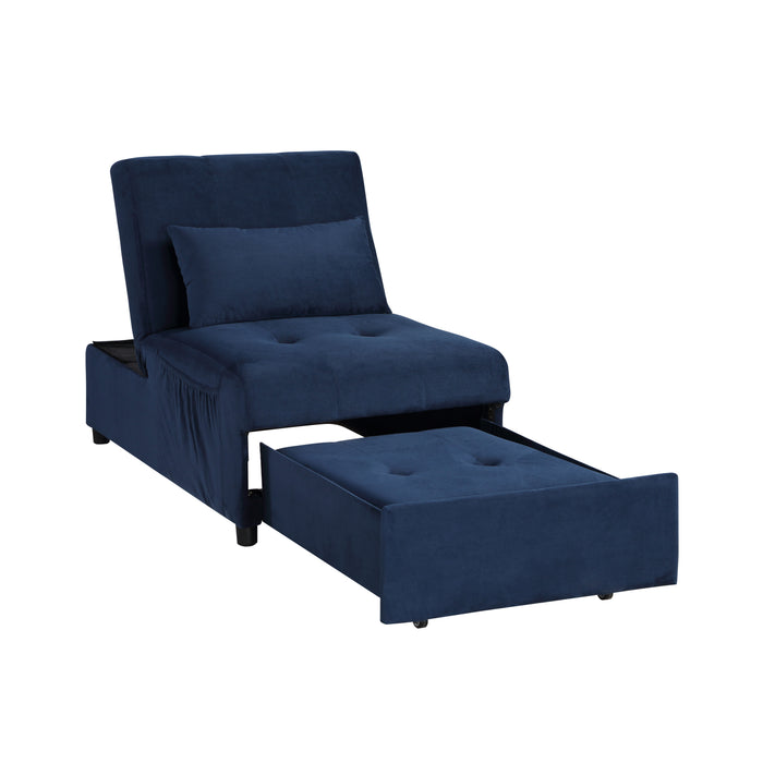 Garrell Lift Top Storage Bench with Pull-out Bed in Blue - 4615-F1 - FAMSA Furniture (TX)