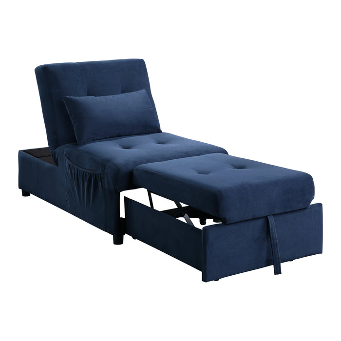 Garrell Lift Top Storage Bench with Pull-out Bed in Blue - 4615-F1 - FAMSA Furniture (TX)