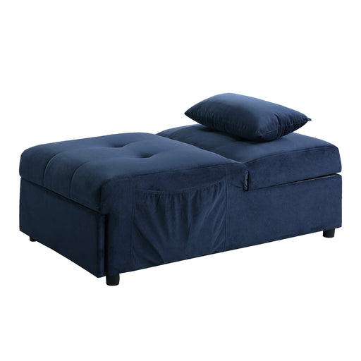 Garrell Lift Top Storage Bench with Pull-out Bed in Blue - 4615-F1 - FAMSA Furniture (TX)