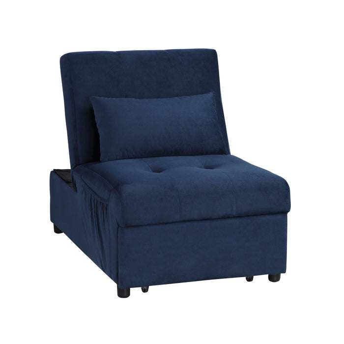 Garrell Lift Top Storage Bench with Pull-out Bed in Blue - 4615-F1 - FAMSA Furniture (TX)
