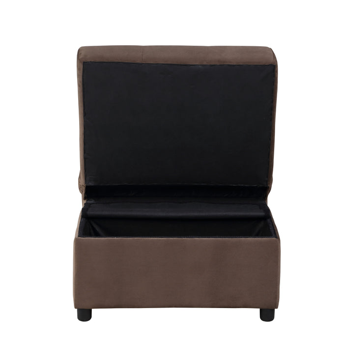 Garrell Lift Top Storage Bench with Pull-out Bed in Blue - 4615-F1 - FAMSA Furniture (TX)