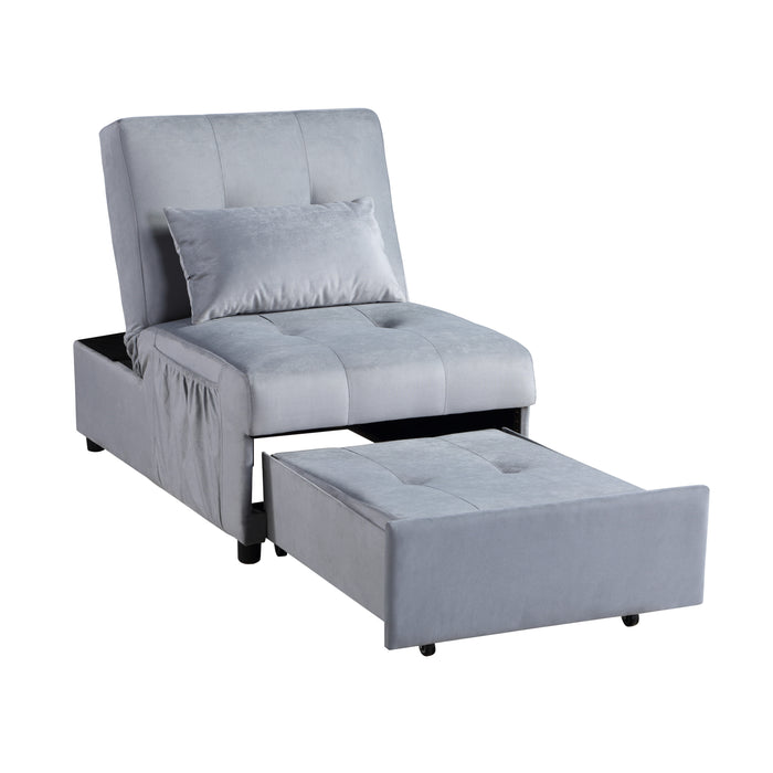 Garrell Lift Top Storage Bench with Pull-out Bed in Blue - 4615-F1 - FAMSA Furniture (TX)