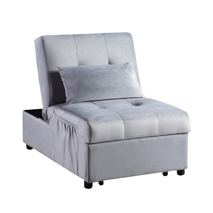 Garrell Lift Top Storage Bench with Pull-out Bed in Blue - 4615-F1 - FAMSA Furniture (TX)
