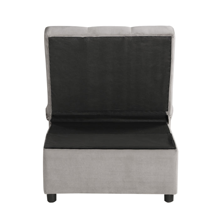 Garrell Lift Top Storage Bench with Pull-out Bed in Blue - 4615-F1 - FAMSA Furniture (TX)