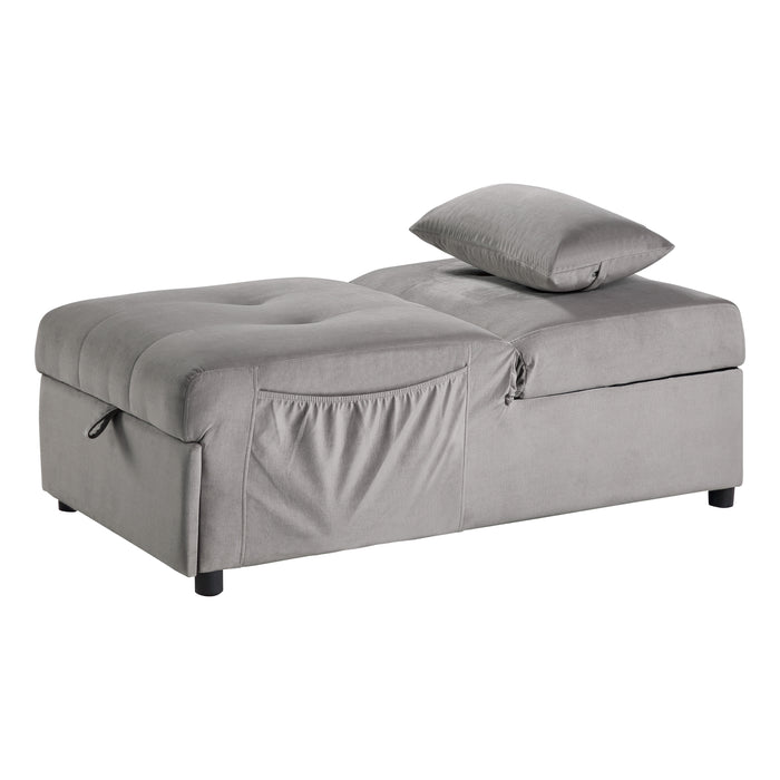 Garrell Lift Top Storage Bench with Pull-out Bed in Blue - 4615-F1 - FAMSA Furniture (TX)