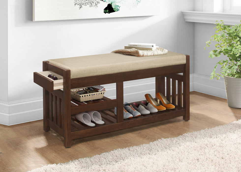 Talmadge Bench in Brown - 4617 - FAMSA Furniture (TX)