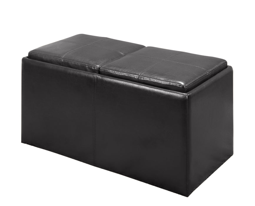 Claire Storage Cocktail Ottoman in Brown - 469PU - FAMSA Furniture (TX)