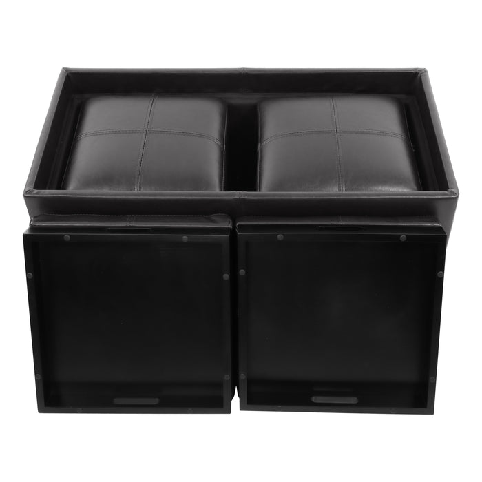 Claire Storage Cocktail Ottoman in Brown - 469PU - FAMSA Furniture (TX)
