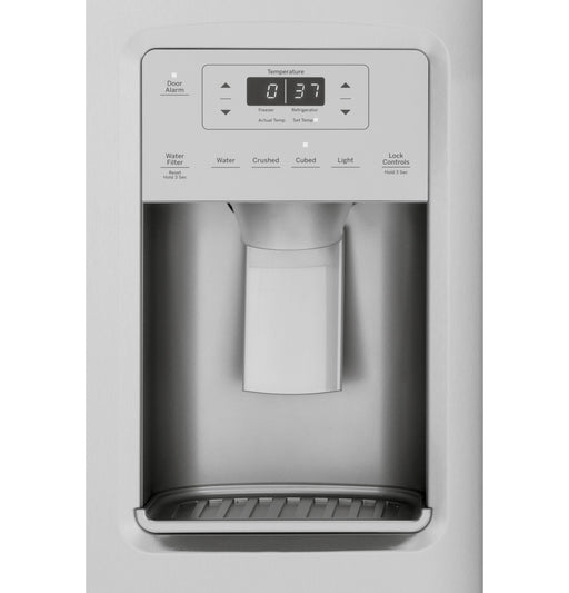 GE 25.1 Cu. Ft. Fingerprint Resistant Side-By-Side Refrigerator - FAMSA Furniture (TX)