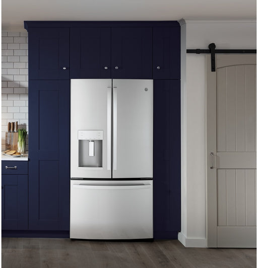 GE ENERGY STAR 22.1 Cu. Ft. Counter-Depth Fingerprint Resistant French-Door Refrigerator - FAMSA Furniture (TX)