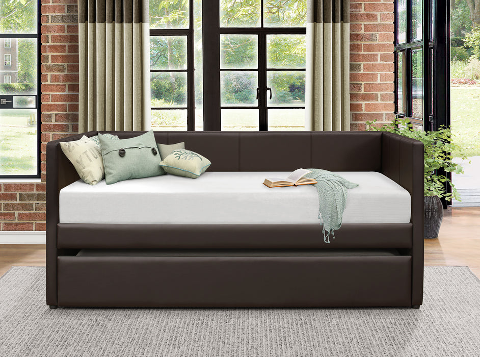 Adra Daybed with Trundle in Brown - 4949DBR* - FAMSA Furniture (TX)