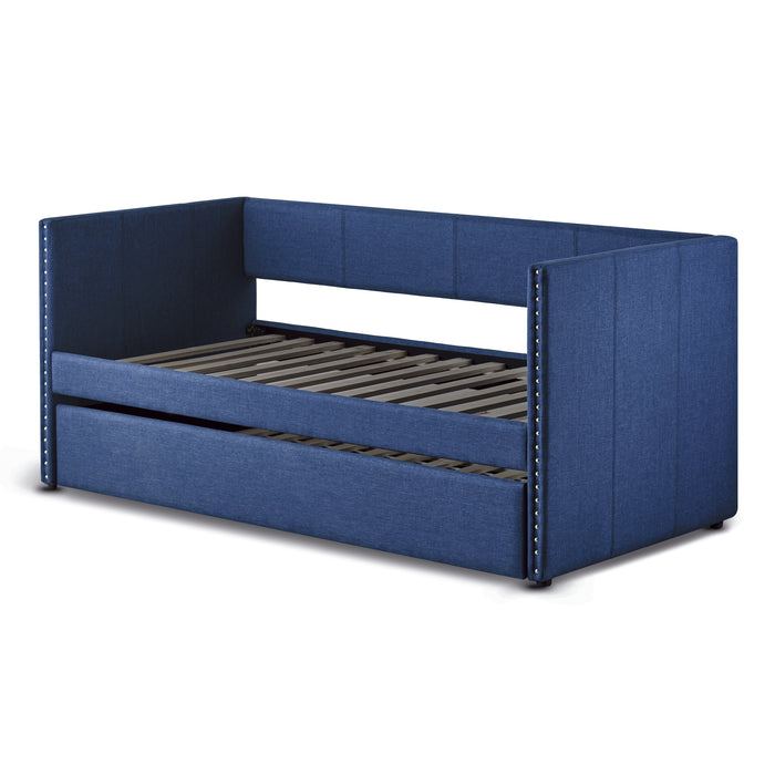 Therese Daybed with Trundle in Blue - 4969BU* - FAMSA Furniture (TX)