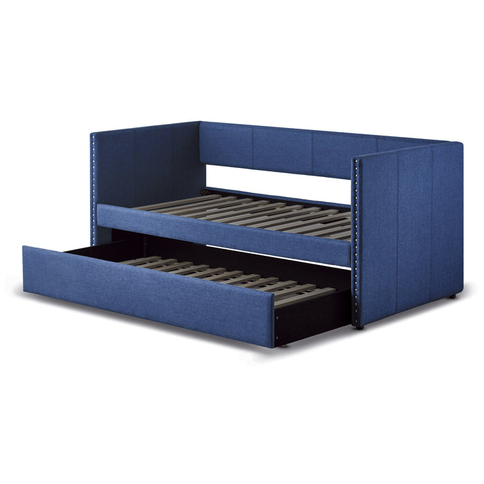 Therese Daybed with Trundle in Blue - 4969BU* - FAMSA Furniture (TX)
