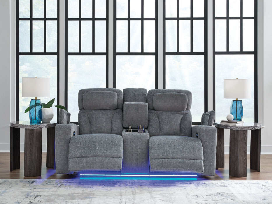 Studio Cave Power Reclining Loveseat with Console - FAMSA Furniture (TX)