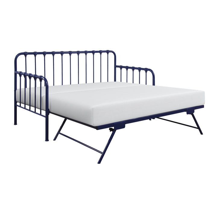 Constance Daybed with Lift-up Trundle in Blue - 4983BU-NT - FAMSA Furniture (TX)