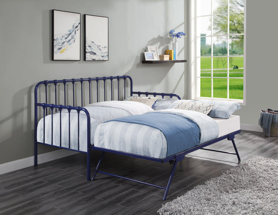 Constance Daybed with Lift-up Trundle in Blue - 4983BU-NT - FAMSA Furniture (TX)