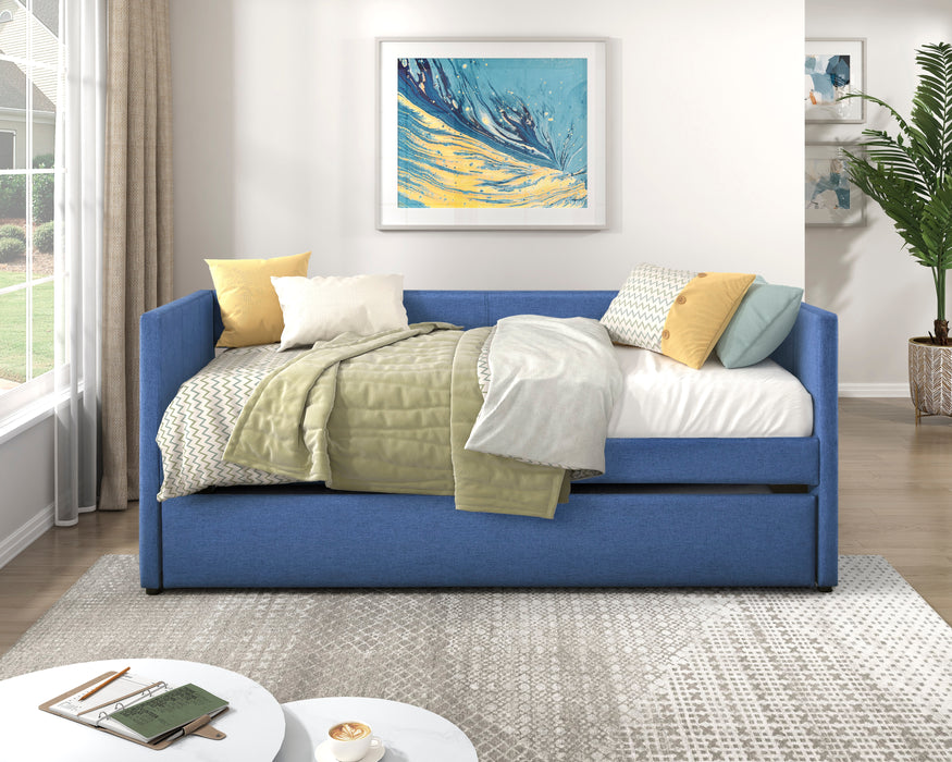 Trudy Daybed with Trundle in Blue - 4987BU - FAMSA Furniture (TX)