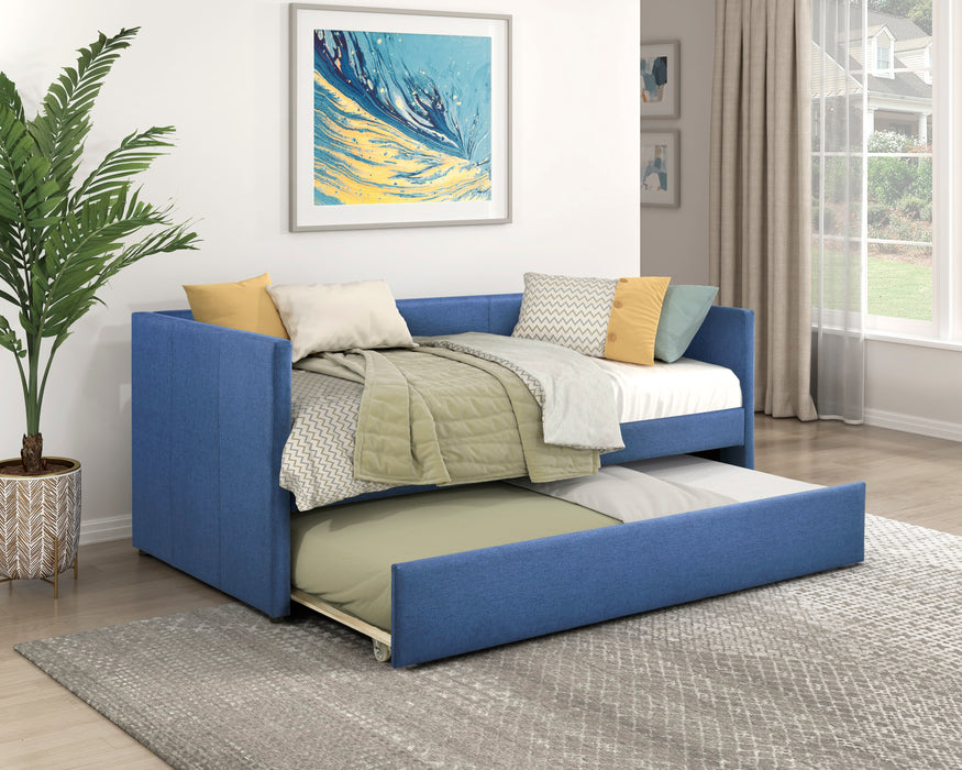 Trudy Daybed with Trundle in Blue - 4987BU - FAMSA Furniture (TX)