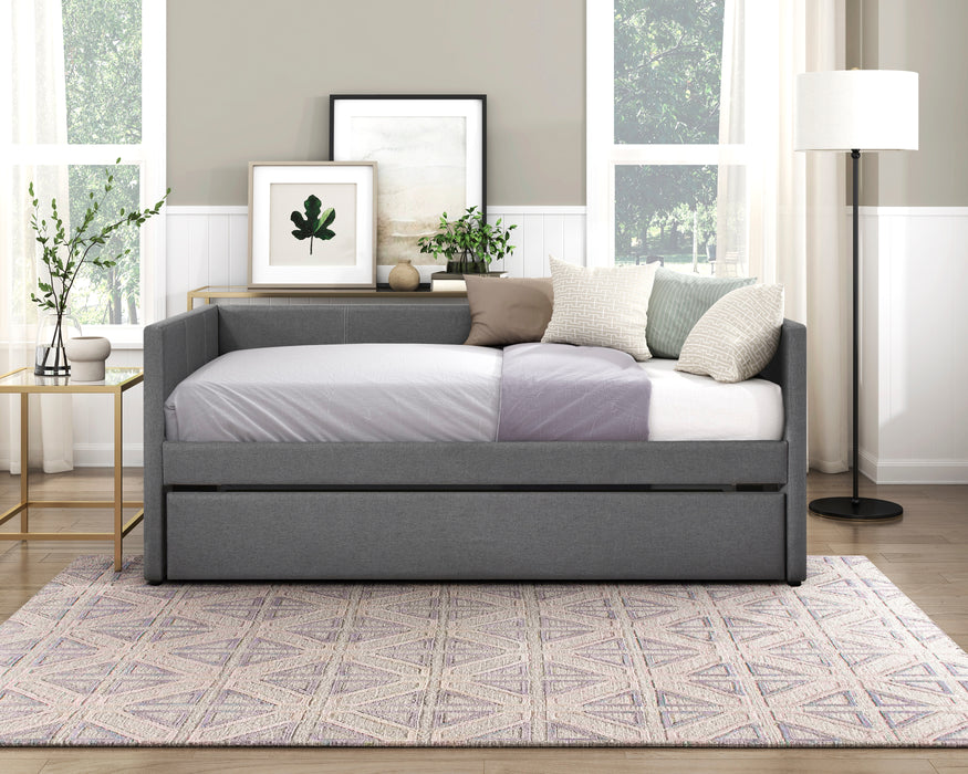 Trudy Daybed with Trundle in Gray - 4987DG - FAMSA Furniture (TX)