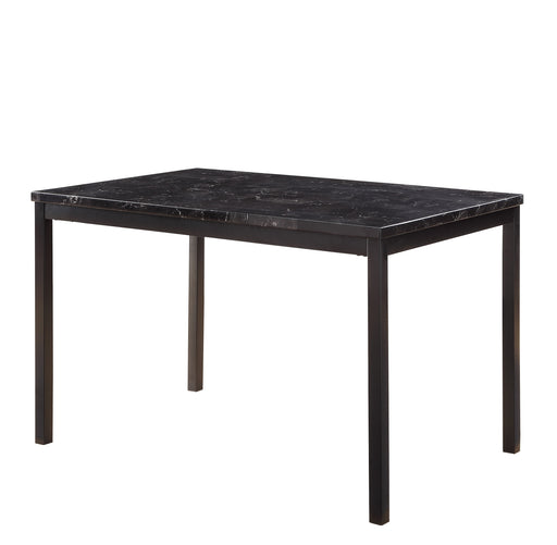 Tempe Dining Table, Faux Marble Top in Black - 2601BK-48 - FAMSA Furniture (TX)