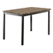 Flannery Dining Table, Faux Marble Top in Black/Brown - 5038-48 - FAMSA Furniture (TX)