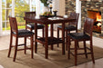 Galena 5-Piece Pack Counter Height Set in Brown/Cherry - 5050-36 - FAMSA Furniture (TX)