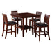 Galena 5-Piece Pack Counter Height Set in Brown/Cherry - 5050-36 - FAMSA Furniture (TX)