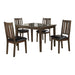 Mosely 5-Piece Pack Dinette Set in Cherry/Brown - 5103 - FAMSA Furniture (TX)